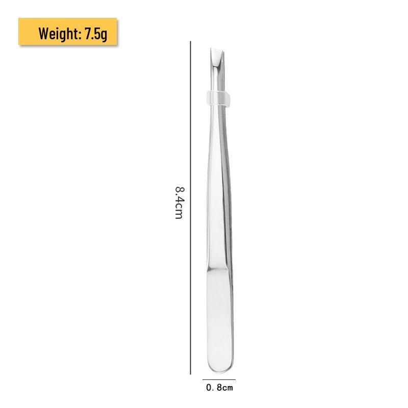

High-Precision Angled & Flat Tip Stainless Steel Tweezers for Eyebrow & Eyelash Extensions Packaged in Row Bag