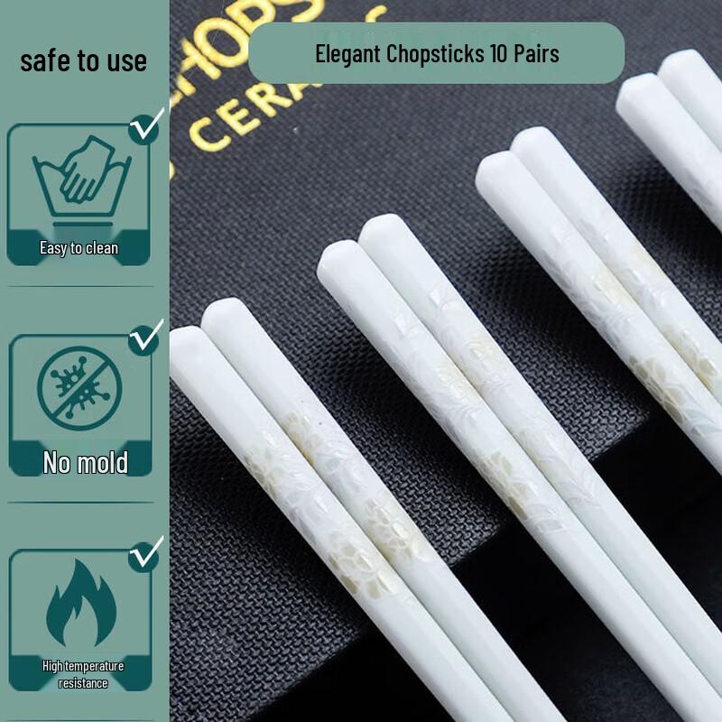 Elegant Jingdezhen Enamel Ceramic Chopsticks Set