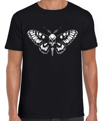 Death Moth Insect Butterfly Death Head Sugar Funny Gift Black Tee T Shirt 410