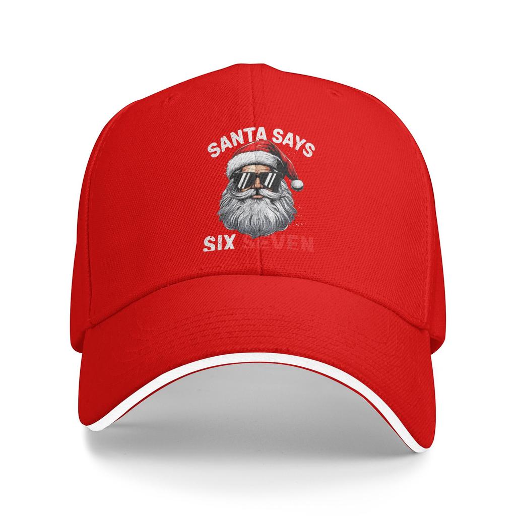 Santa Says Six Seven 6 7 Gen Z Alpha Meme Slang Christmas Sun Baseball Cap Summer Casual Hip Hop Hats For Unisex Baseball Caps