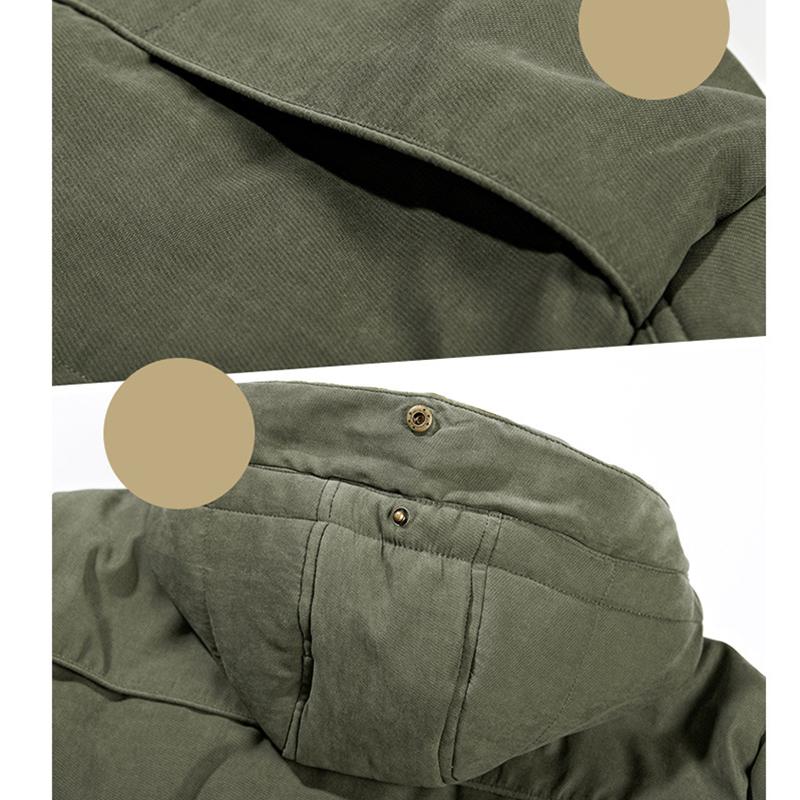 Autumn and Winter Men's Cotton-padded Jacket Mid-length Plus Velvet Thick Cotton-padded Jacket Casual Warm Quilted Jacket