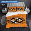 3PCS Dundee United Crest Printed Soft Bedding Set,Including 1pc Duvet Cover And 2pcs Pillowcases Perfect for Bedroom, Dormitory, Fan Gift