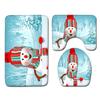 Christmas Waterproof Shower Curtain Four-Piece Floor Mat Combination Bathroom Water-Absorbing Non-Slip Carpet Door Mat Foot Mat