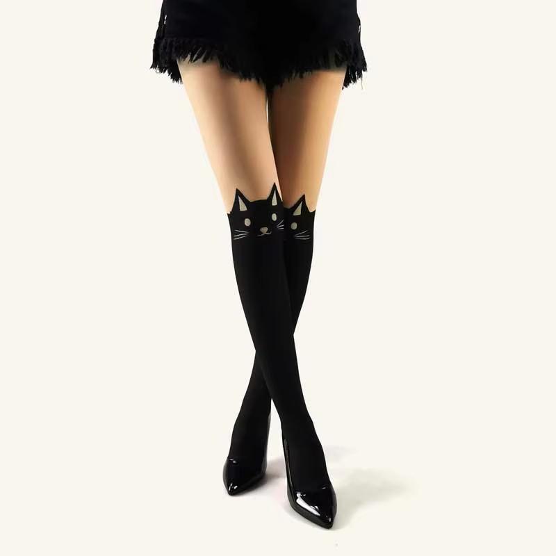 Women Tights Kawaii Lingerie Cute Cat Anime Stockings Women Pantyhose Harajuku Japan Fashion
