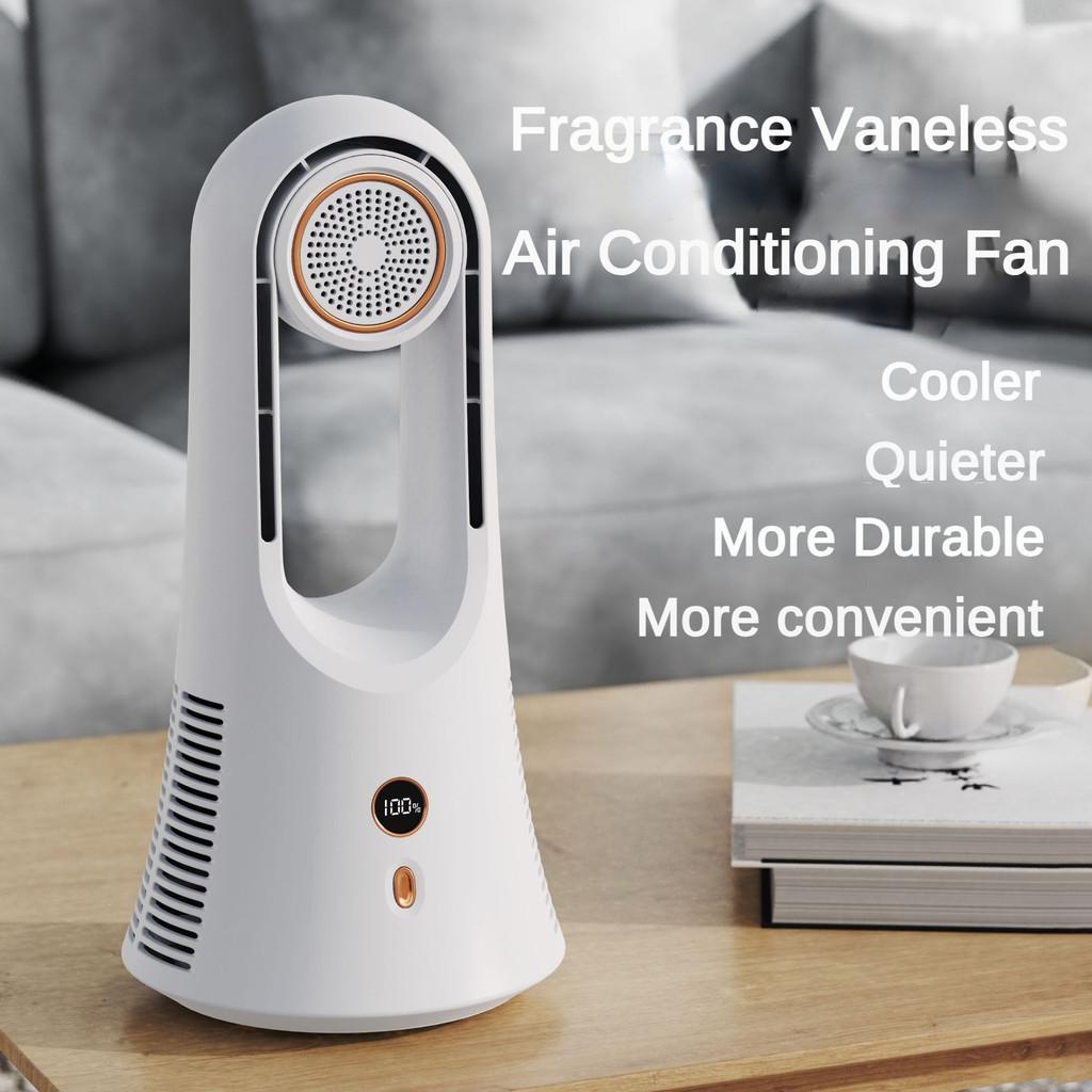 

5 Вт Белый настольный безлопастной вентилятор для общежития Бытовой ароматерапевтический электрический вентилятор Низкий уровень шума и длительный срок службы Вентилятор для кондиционирования воздуха