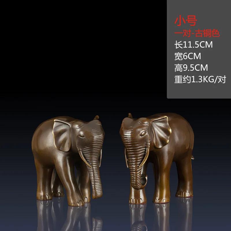 1 pair of metal elephant ornaments water absorbing elephant home decor living room decoration handicrafts opening gift