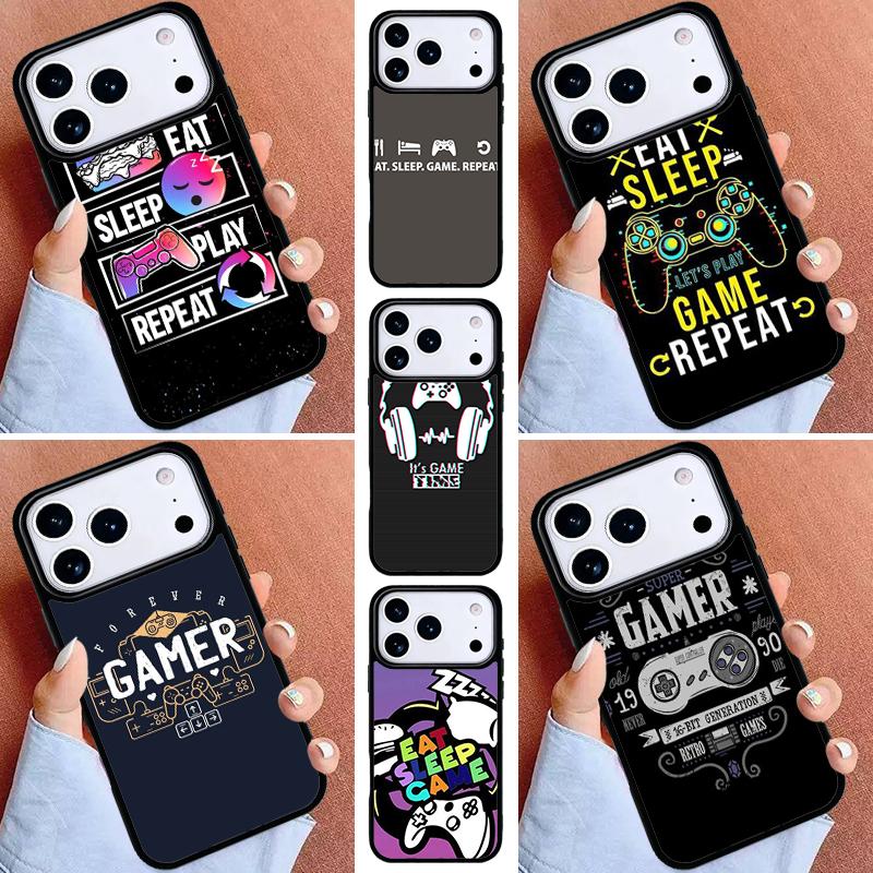 Game Repeat Phone Case for iPhone 16e 15 14 13 12 17 Pro Max Plus Air 17pro Cover Coque