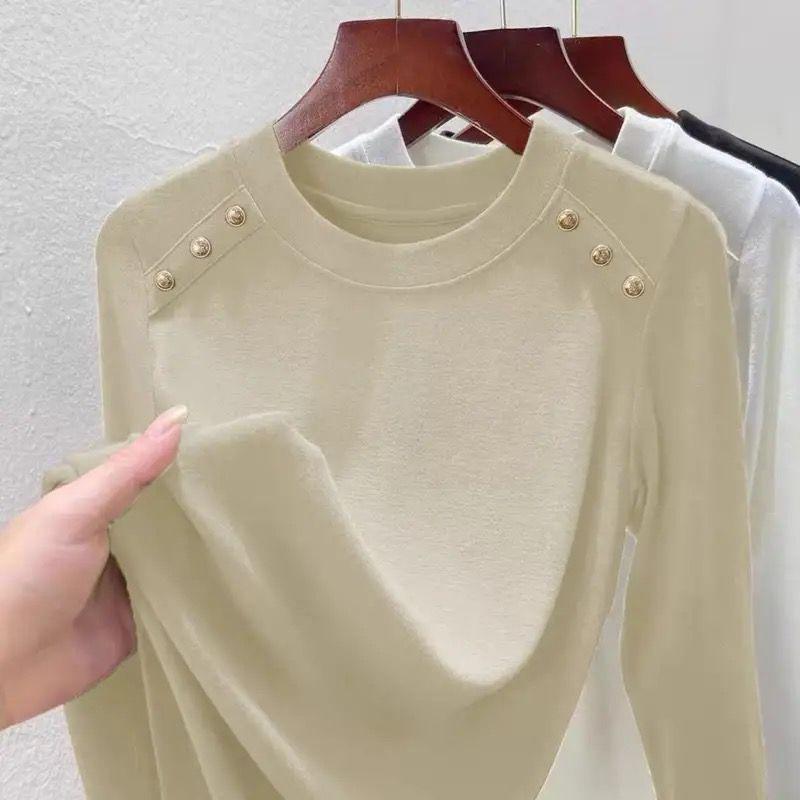 Women's Plush High-Neck Base Layer Top - Thickened, Warm, Stylish Innerwear for Autumn/Winter