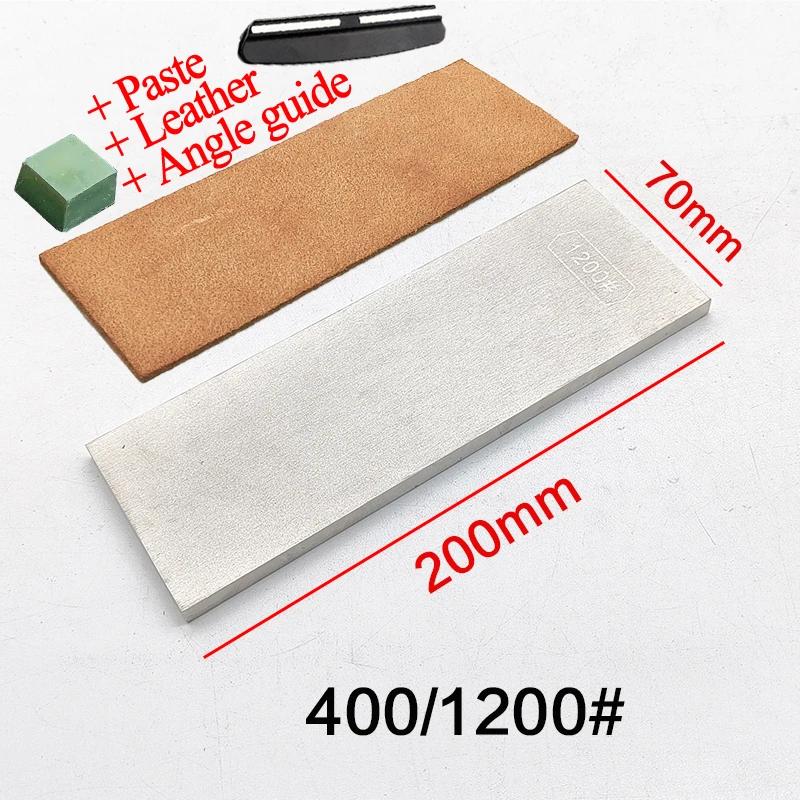 [Video]1pcs 400 1000 double side grit diamond knife sharpener sharpeing stone kitchen tools honing blade coarse sharpen