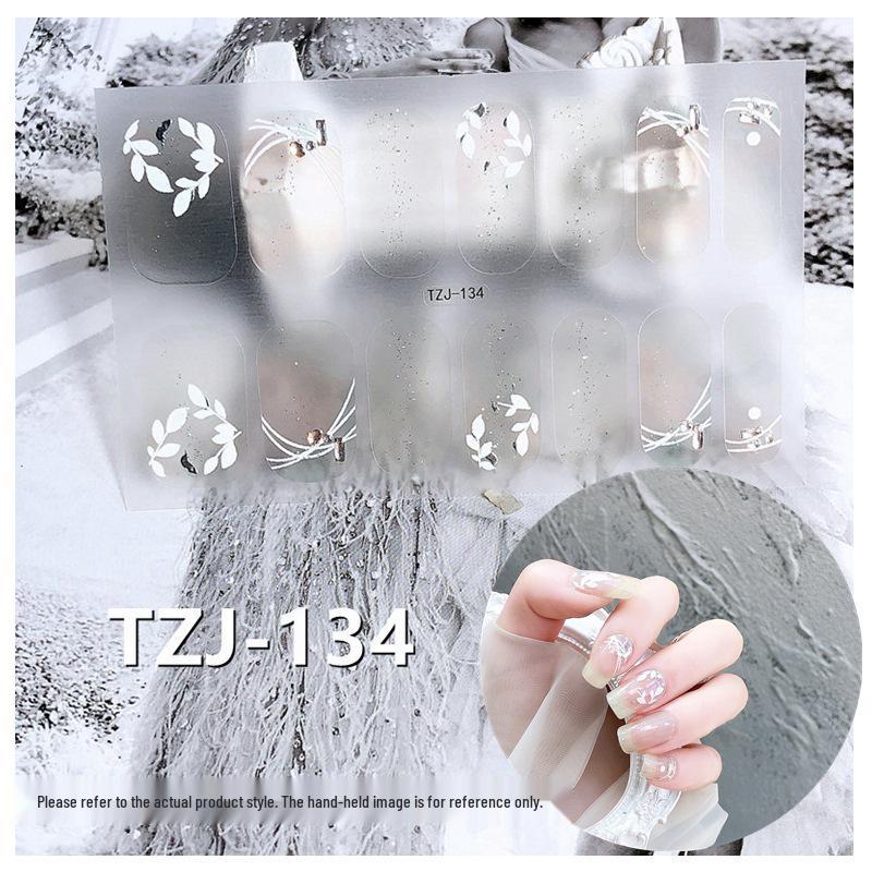 5D Gradient Retro Wearable Nail Art Stickers with Removable Adhesive