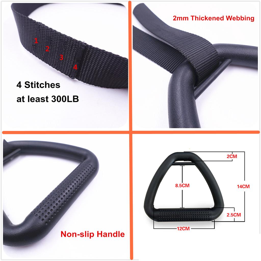 Turnringe, Klimmzugringe mit Griff für Kinder und Erwachsene, Klimmzüge, Heimtraining, Krafttraining, Fitnessgeräte