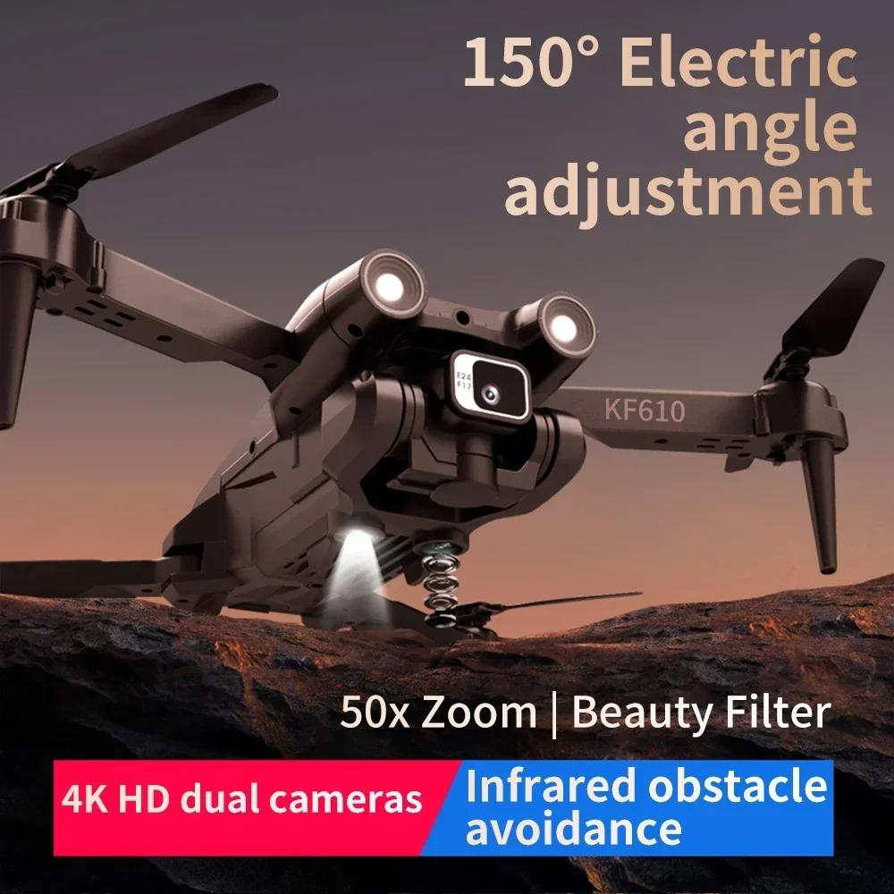 KF610 MINI Drone 4K Professional ESC HD Dual Camera FPV Obstacle Avoidance Brushless Motor Fold RC Quadcopter Toy VS Z908 Drones