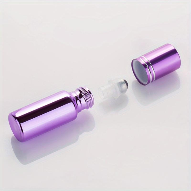 5ml Bright colors Refillable Glass Essential Oil Roller Bottles With Metal Roller Ball for Fragrance Perfume