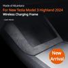 Alcantara Suede For Tesla Model 3 Highland 2024 Central Control Wireless Charging Frame Protect Cover Trim Modeling Accessories