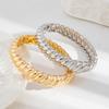 Metal Thread Texture Bangle Thick Women's Hand Bracelet Hip-Hop Retro Spring Bracelet  Men Women