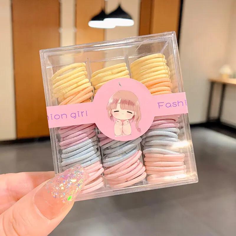 

Новая 90 шт. детская повязка на голову конфетных цветов с высокой эластичностью, не повреждающая волосы, резинка для волос, аксессуары для волос для девочки