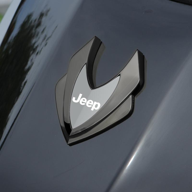 3D Badge Sticker Car Fender logo Rear Trunk Sticker For Jeep Grand Cherokee Wrangler JK Gladiator Compass Renegade Patriot AKP1