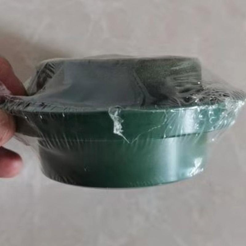 Absorbent Clay Mud Bowl Suitable for Flowers Green Round Wet Foam Elegant Ceramic Floral Arrangement Mud Dish Indoor Use