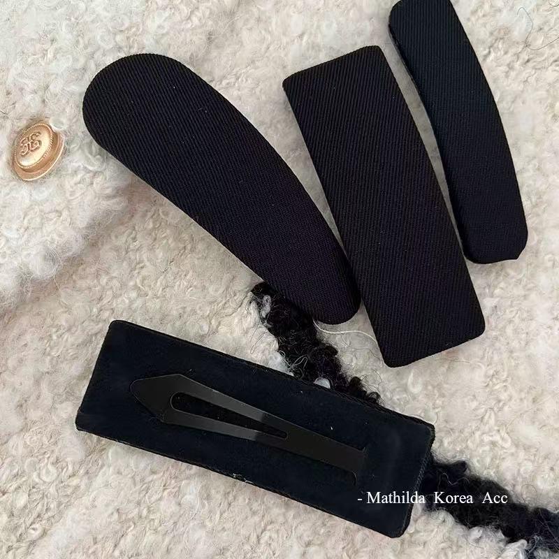 Black Fabric BB Side Bang Clip - Elegant Baby & Women's Hair Accessory