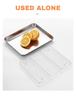 Stainless Steel Flat Tray & Mesh Pan for Roasting, Frying, BBQ & Oil Draining