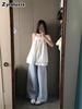 French Lace Patchwork White Cami Strapless Backless Top Women's Underwear Summer Outerwear Vacation Style Loose Sleeveless Top Trendy