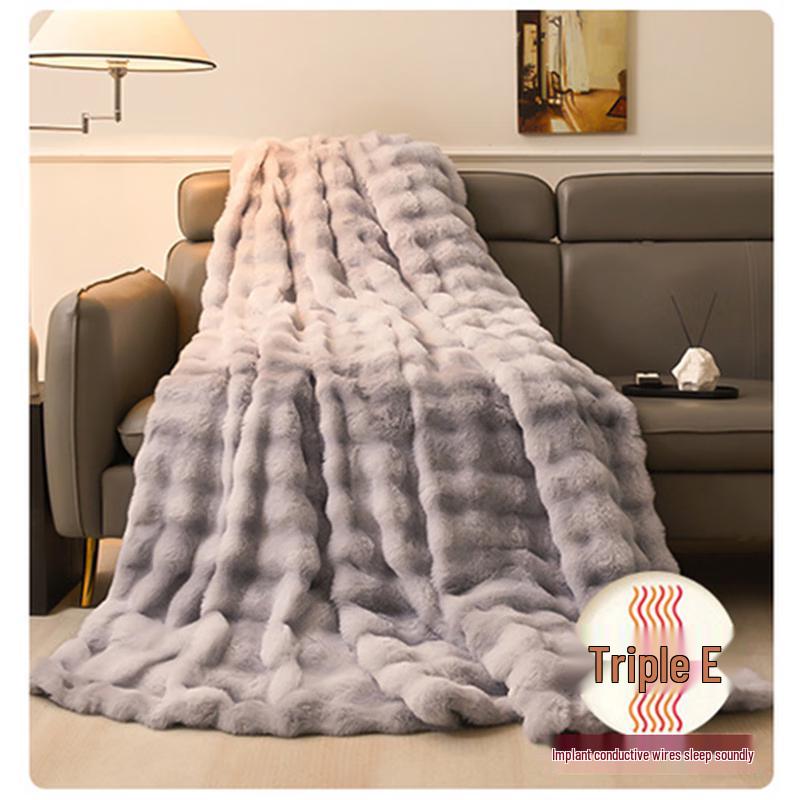 Thickened Rabbit Plush Winter Blanket