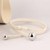 Leather Thin Belt Women'S Small Gourd Buckle Casual Decoration With Dress
