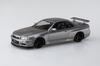 Aoshima Bunka Kyozai Die Snap-Kit-Serie Nissan R34 Skyline Custom-Räder Plastikmodellbausatz (AOSHIMA) 1/32 GT-R (Athlet Silber) Vorgefärbt Nr.