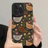 Cute Chicken Flower Pattern Phone Case For iPhone 17 Air 16 E 15 14 13 12 11 Pro Max Plus Mini SE 2020 2022 Soft Silicone Cover