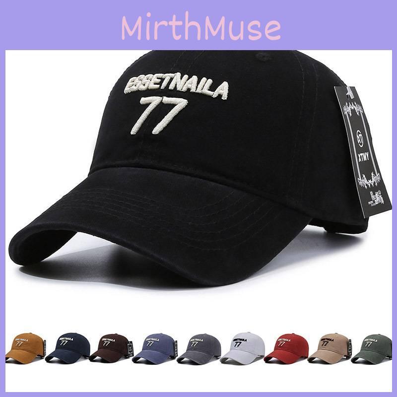 Letter Essetnaila 77 Embroidery Baseball Cap Outdoor Sun Protection Breathable