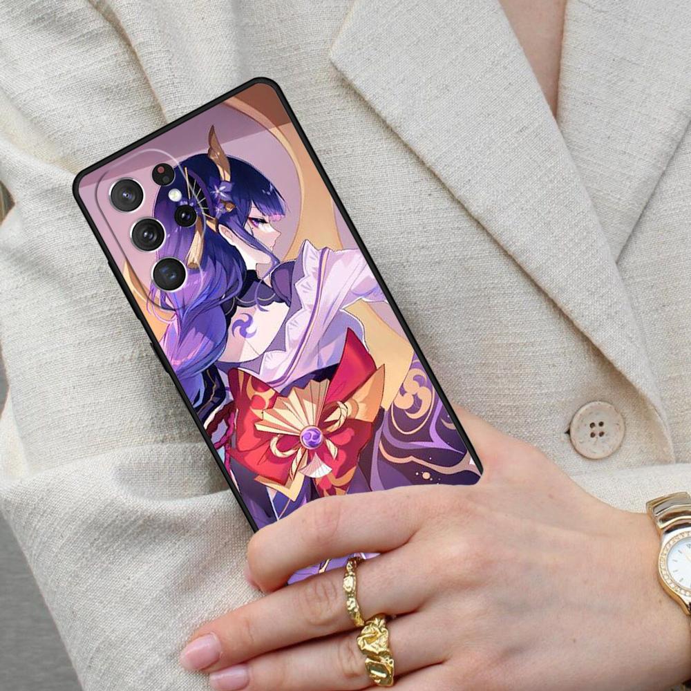 Raiden Shogun Genshin Impact Cell Phone Case for Samsung Galaxy S26 Ultra S25 S24 S23 S22 S21 S20 Note10 Cover