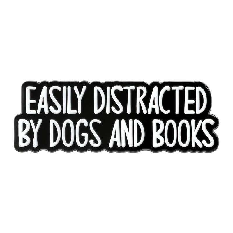 Booktrovert Enamel Pins Go Away I m Reading Books Dog Coffee Brooches Lapel Badges Clothes Jewelry Gift for Reader Friends
