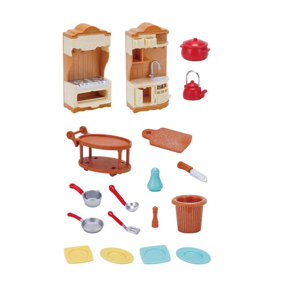 For Children Bathroom Dollhouse Furniture Kitchen Cooking Toy Pretend Play Toy Miniature Furniture