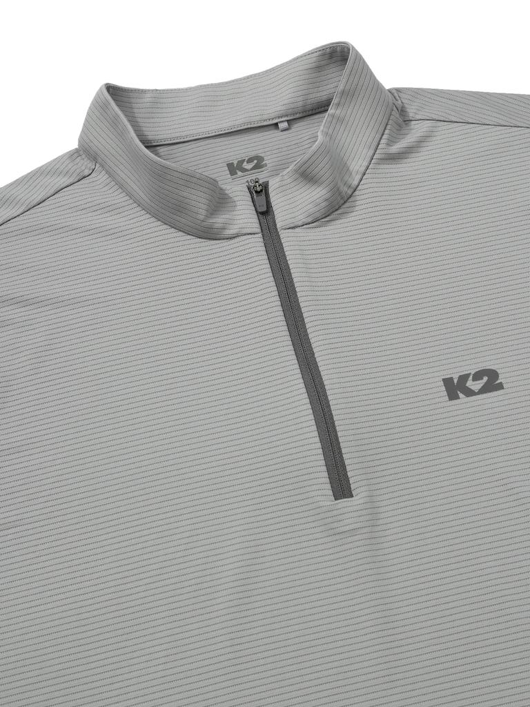 K2 Boost_Hybrid Long Sleeve Zip-Up_Oatmeal Grey