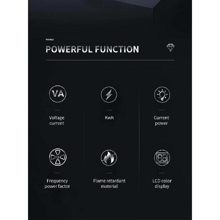 Din Rail AC Monitor 6IN1 110V 220V 380V 100A Voltage Current Power Factor Active KWH Electric Energy Frequency Meter VOLT AMP