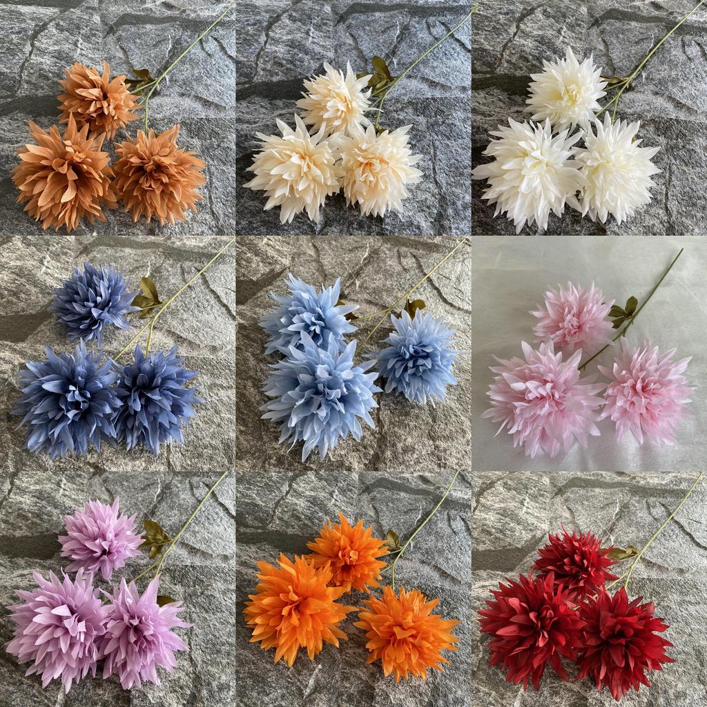 Silk Flame Chrysanthemum Ball For Wedding Decor Home Display And Photography