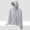 JIAOXIU Summer Unisex Ice Silk Sun Protection Hoodie with Large Brim