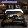 Pittsburgh Steelers Customized Name Text Bedding Set, 1 Duvet Cover & 2 Pillowcases Personalized Bedroom Gift