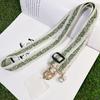 Mobile Phone Lanyard Long Crossbody Back Shoulder Strap Lanyard Tree Leaf Pattern Pearl Pendant Adjustment Neck Wide Cloth Women's Model