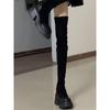 Muffin Bottom Over Knee Boots Women's Height Increasing Boots Thick Bottom Suede Elastic Boots Super Tall Knight Boots ins Tide