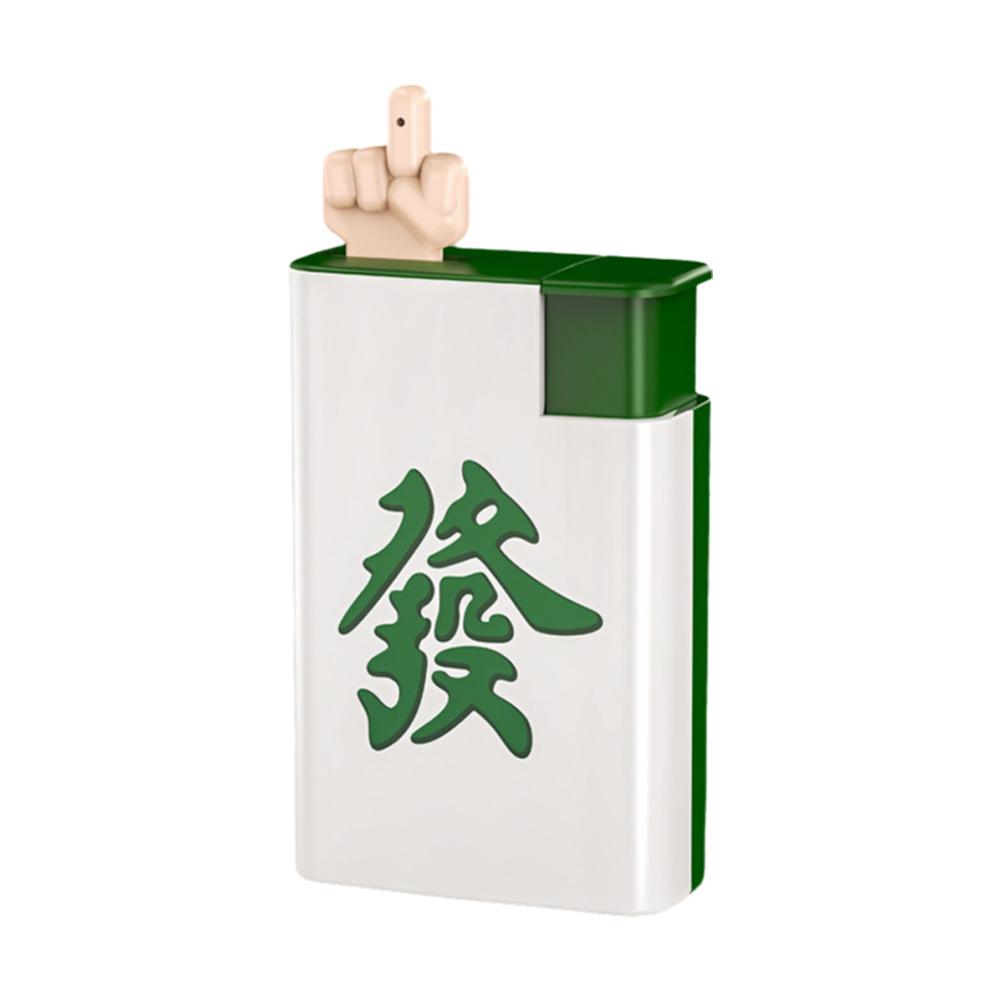 Dropshipping Creative Jet Torch Green Flame Pocket Lighter Metal Windproof Playing Card Lighter Funny Toy Smoking Accessories