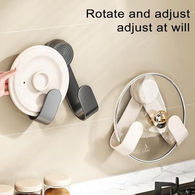 Saugnapf Drehbarer Topfdeckelhalter Schneidebrett Schneidebrett Haken Küche Multifunktional Nagelfreie Wandmontierte Regale