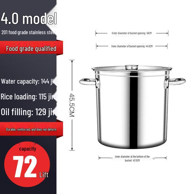 JPHZNB Thickened Stainless Steel Stockpot with Lid