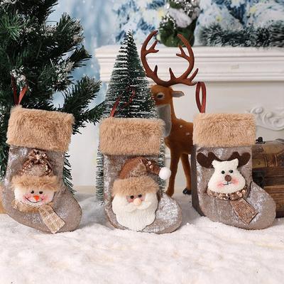 Vánoční punčochy, Vánoční dekorace, Ozdoby na vánoční stromek, Dárkové tašky Santa Clause, Malé punčochy.