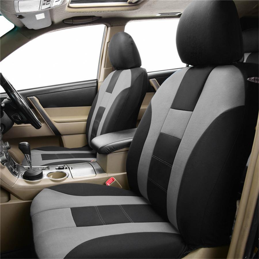9-teiliges Autositzbezug-Set Universelle Passform für die meisten Autoinnenraumzubehörteile Schwarze Sitzbezüge für die meisten Autos, LKWs, SUVs