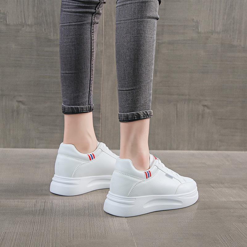 Women's Lesther Casual Shoes Autumn Winter Warm Comfortable Cotton Shoes Trainers Fashion Ladies Small White Shoe Sneakers Mujer