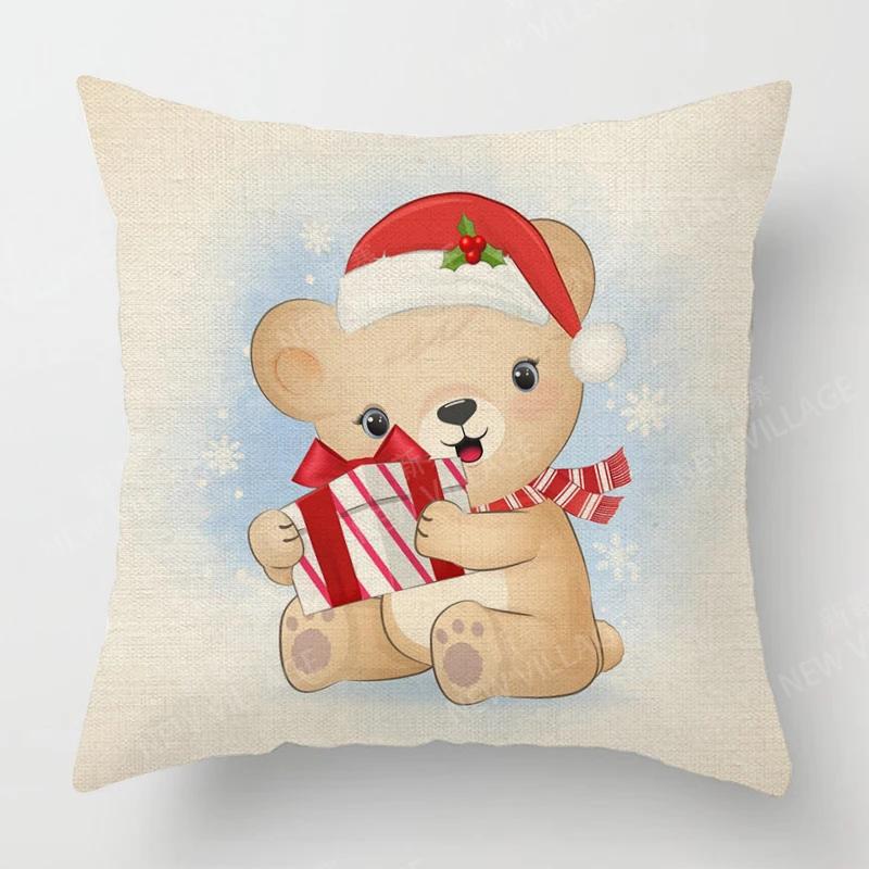 Dekoratives Kissen Wohnzimmerdeko Sofakissenbezug 40*40 40x40cm 60x60cm 45x45cm 50x50cm Pflanze Winter Frohe Weihnachten