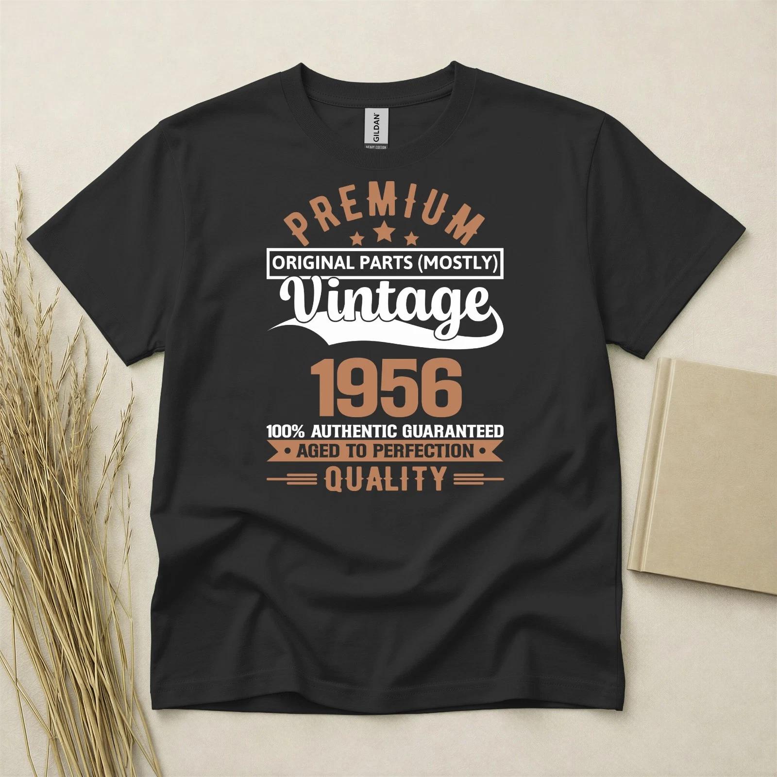 70th Birthday T-shirt Born In 1956 Premium Vintage Gift T-Shirt Original Parts L