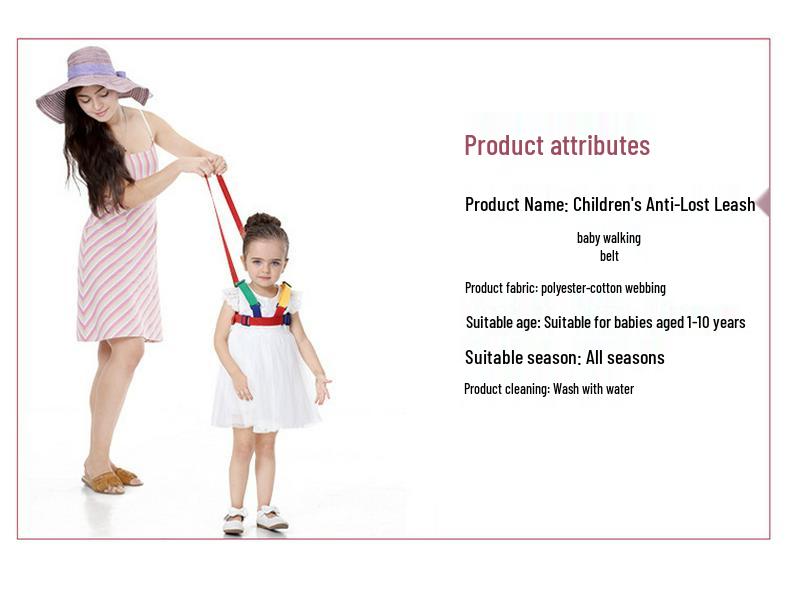 Breathable Anti-Lost Baby Walking Strap: Choke-Free, Summer-Friendly Traction Rope