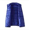 Men's Large Size Lightweight Down Vest - Stand Collar Sleeveless Jacket for Autumn/Winter